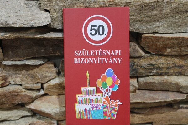 bizonyítvány 50.szülinap