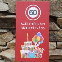 bizonyítvány 60.szülinap 