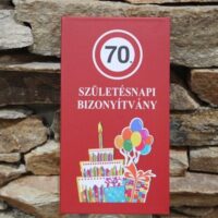 bizonyítvány 70.szülinap