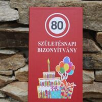 bizonyítvány 80.szülinap