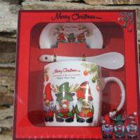 karácsonyi bögre szett manós zöldsapkás 