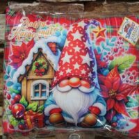 díszpárna boldog karácsonyt ,manós 