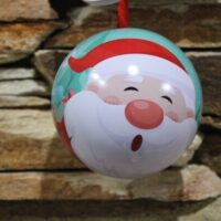 karácsonyi ajándék gömb ( 9 cm ) (mikulás)