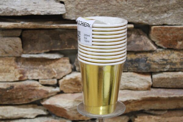 arany papírpohár 250 ml 12 db/cs