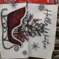 karácsonyi párnahuzat (fehér ) let is snow