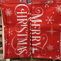 karácsonyi párnahuzat (piros) merry christmas felirattal