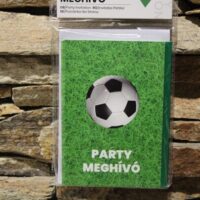meghívó focis zöld 10x15 cm 6 db/cs