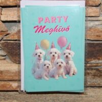 meghívó kölyökkutyás 10x15 cm 6 db/cs