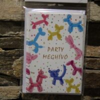 meghívó lufikutyás 10x15 cm 6 db/cs