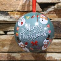 karácsonyi ajándék gömb ( 9 cm ) merry christmas