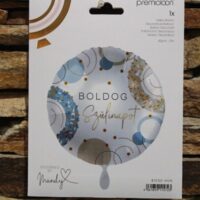 fólia lufi boldog szülinapot (kék , arany)