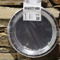 papírtányér ezüst 18 cm 8 db/cs