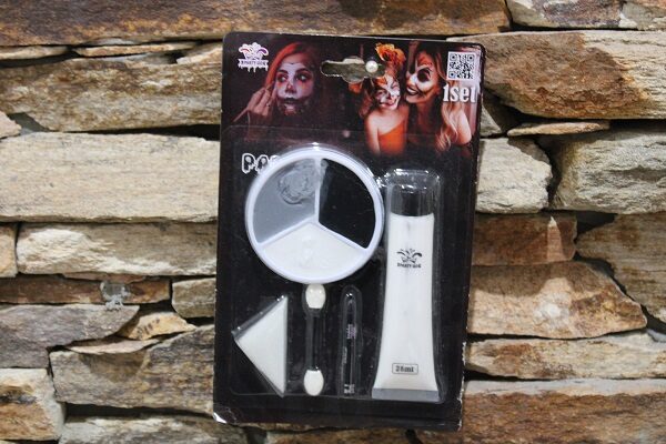 arcfesték szett kiegészítőkkel fehér szürke fekete (halloween)