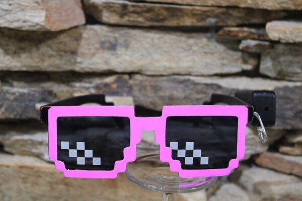 elemes minecraft ledes szemüveg pink (szilveszter)