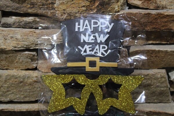 Szemüveg – Happy New Year – arany (szilveszter)