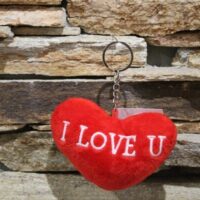 kulcstartó i love you piros szíves plüss (valentin nap)