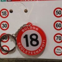 sebességkorlátozó kulcstartó plexi (18.szülinap)