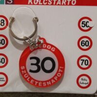 sebességkorlátozó kulcstartó plexi (30.szülinap)
