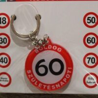 sebességkorlátozó kulcstartó plexi . (60.szülinap)