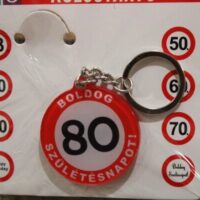 sebességkorlátozó kulcstartó plexi (80.szülinap)