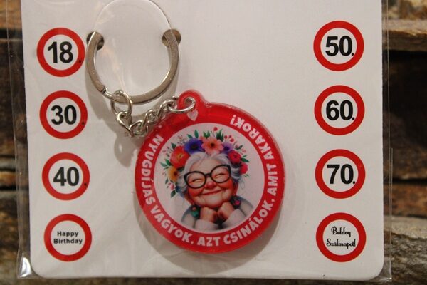 Kulcstartó – plexi – Nyugdíjas (mama)