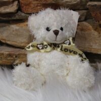 valentin napi love masnis fehér maci ülő 12 cm