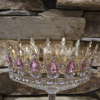 prémium fém korona arany rózsaszín