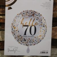 fólia lufi hello 70 ezüst pezsgős (70.szülinap)