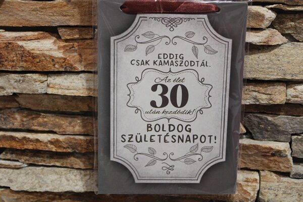 ajándéktábla 30. szülinapra