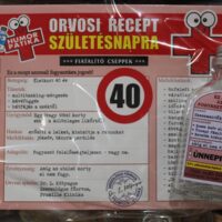 vicces orvosi recept (40.szülinap)