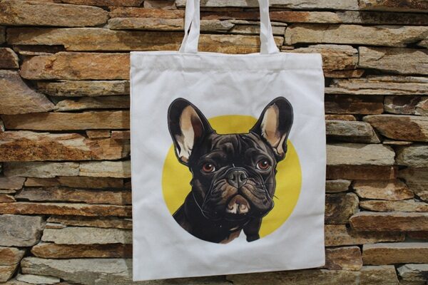 vászon szatyor francia buldog