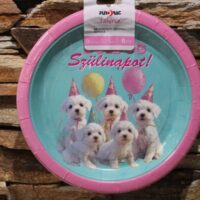 papírtányér boldog szülinapot (kutyusos)