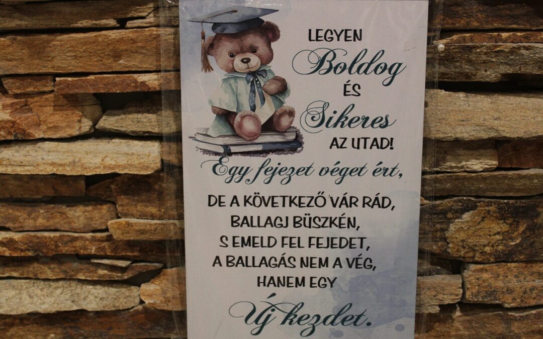 Ballagási Fa Tábla Fiúknak – Kék Színű Megható Ballagási Ajándék
