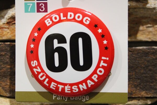 kitűző boldog 60 születésnapot (60.szülinap)