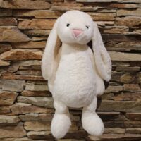 Óriási ( 50 cm) hófehér pihe puha plüss nyuszi (húsvét)