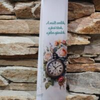 ballagási emlékszalag órás mintával és idézettel