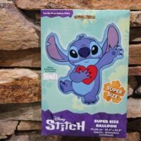 disney stitch fólia lufi szívvel – nagyméretű party lufi (75×86 cm)
