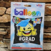 ballagási fólia lufi smiley mintával – „#grad”
