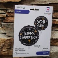 happy graduation – you did it fólia lufi 45 cm – fekete arany ballagási lufi