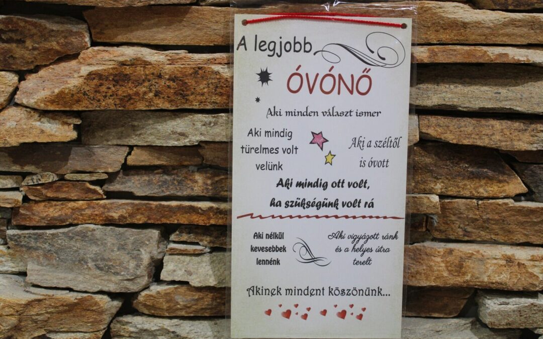 Legjobb óvónő fatábla – ballagási ajándék óvónőknek