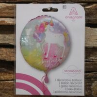 pasztell unikornis birthday wishes fólia lufi – 45 cm