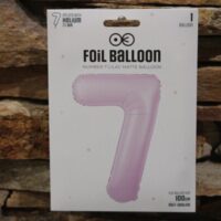 7 szám fólia lufi 100 cm – levendula színű szülinapi lufi