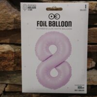 8 as szám fólia lufi 100 cm – levendula színű szülinapi lufi