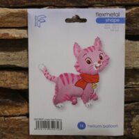 Óriás rózsaszín cica figura fólia lufi – 91 cm