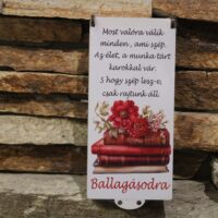 ballagási pénzátadó – ballagásodra, piros virágok könyveken