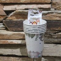 Állatos papírpohár 250 ml – szafari mintás, 6 db