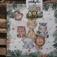 Állatos papírszalvéta 33×33 cm – szafari mintás, 10 db