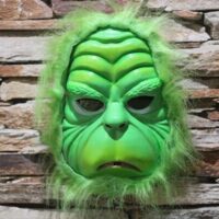 grincs álarc zöld szőrrel – karácsonyi grinch maszk