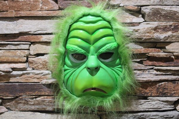grincs álarc zöld szőrrel – karácsonyi grinch maszk
