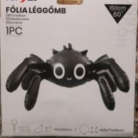 Óriás halloween pók álló fólia lufi – 150 cm, csak levegővel tölthető